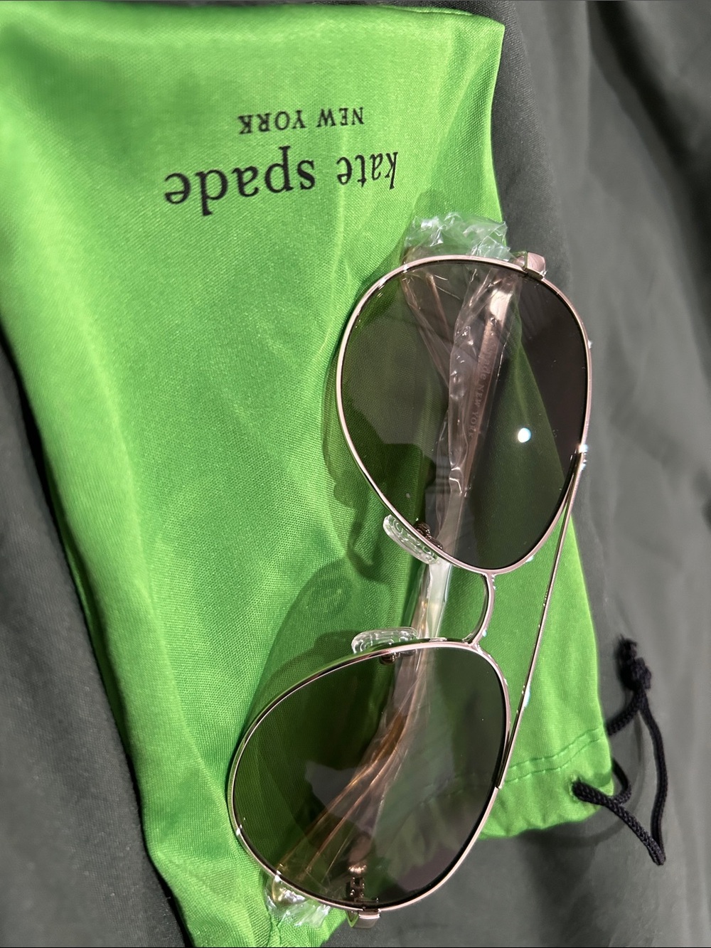kate spade Emmaline/S Women’s Aviator Sunglasses - Brown Lenses, Gold Frame